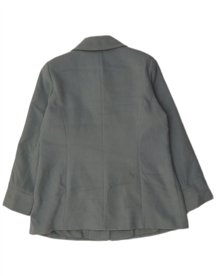 CLASSIC Womens 4 Button Blazer Jacket UK 18 XL Blue Polyester