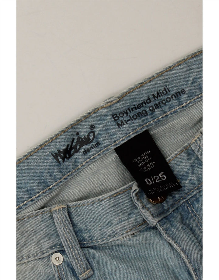 MOSSIMO Womens Boyfriend Denim Shorts US 0 XS W30  Blue Houndstooth Vintage Mossimo and Second-Hand Mossimo from Messina Hembry 