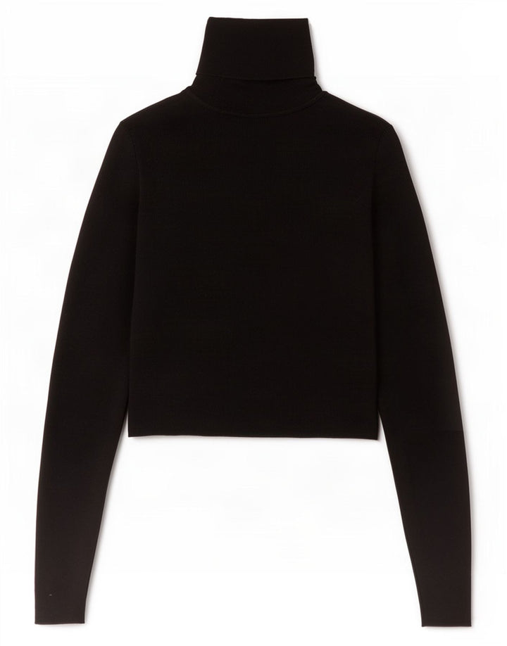 Zara Womens Crop Blouse Top UK 8 Small Black Viscose