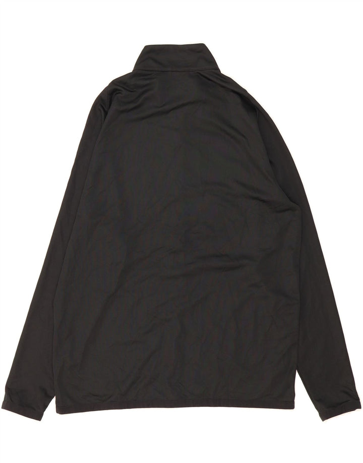 NIKE Mens Dri Fit Graphic Tracksuit Top Jacket Large Black Polyester Vintage Nike and Second-Hand Nike from Messina Hembry 