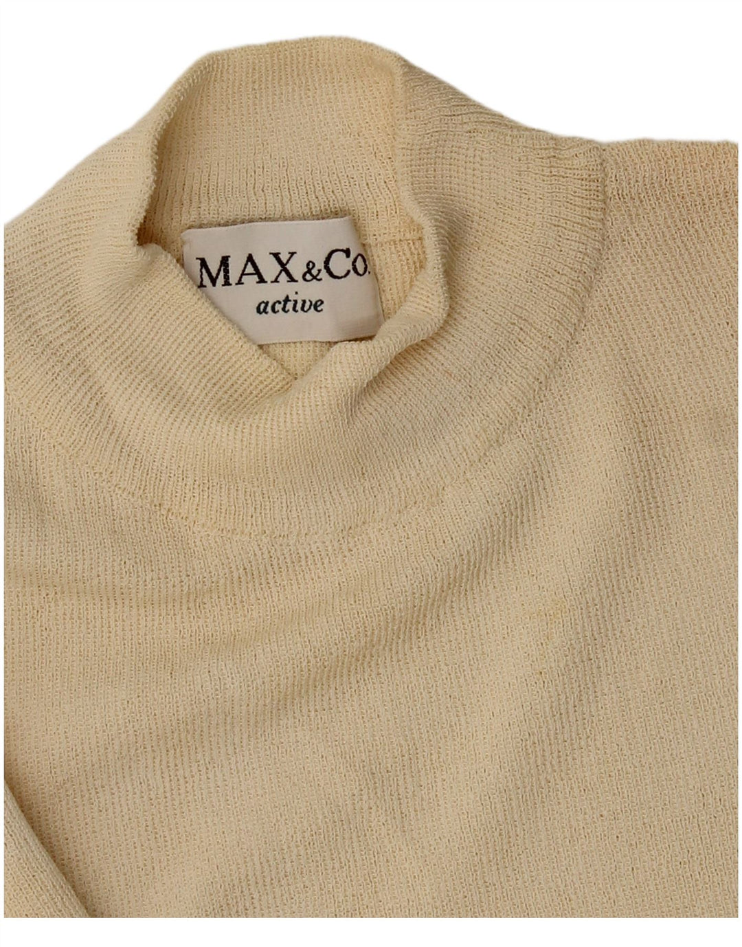 Max & Co. Womens Turtle Neck Jumper Sweater UK 12 Medium Off White