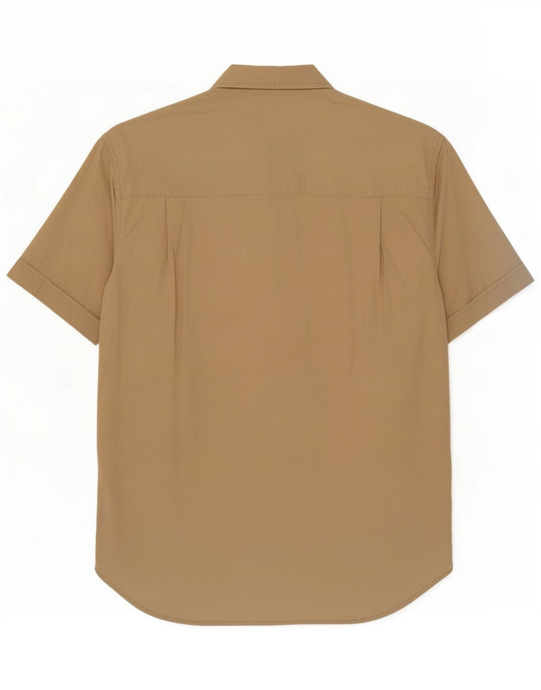 Guess Mens Short Sleeve Shirt Small Beige Cotton