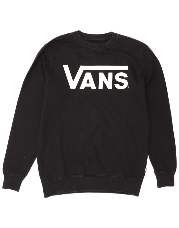 Vans Mens Graphic Sweatshirt Jumper Small Black Cotton