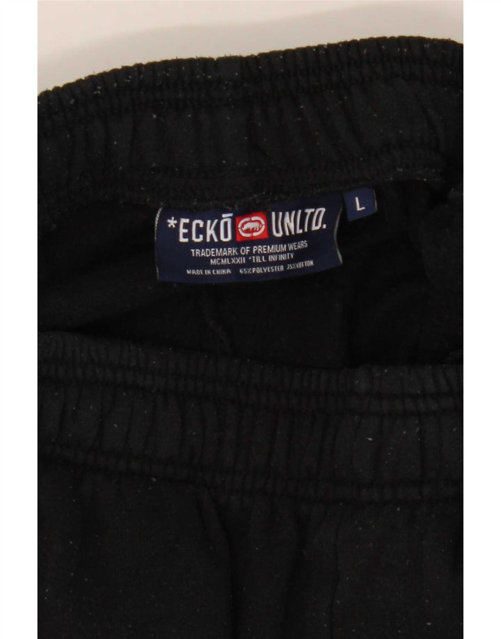 Ecko Unltd Mens Graphic Tracksuit Trousers Joggers Large Black