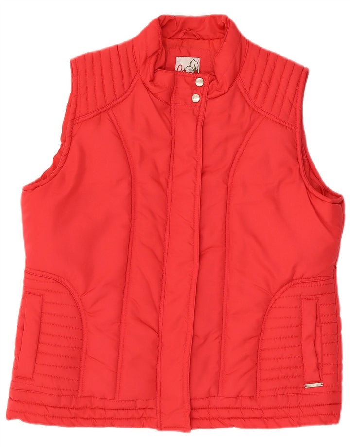 Paco Womens Padded Gilet UK 16 Large Red Polyester