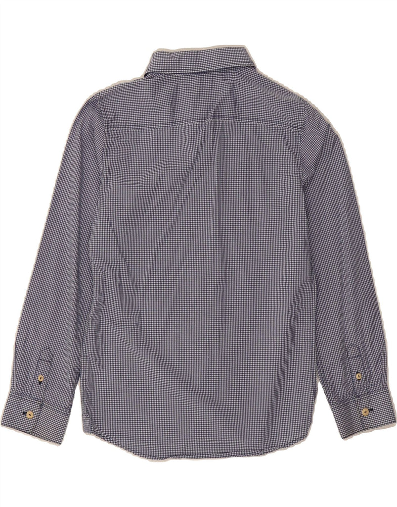 JOULES Boys Shirt 9-10 Years Navy Blue Gingham Cotton Vintage Joules and Second-Hand Joules from Messina Hembry 