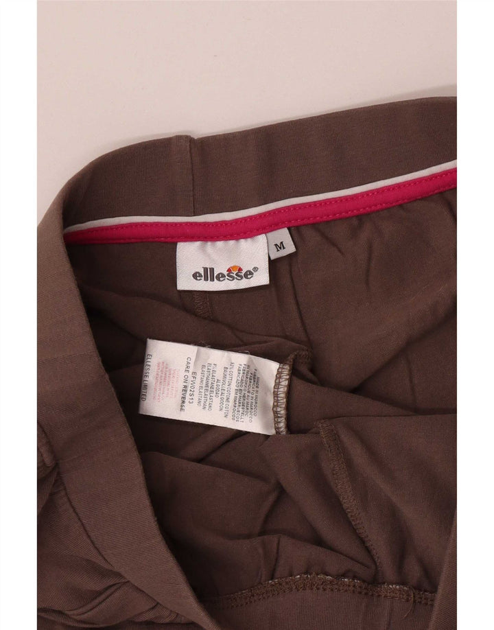 Ellesse Womens Tracksuit Trousers UK 12 Medium Brown Cotton