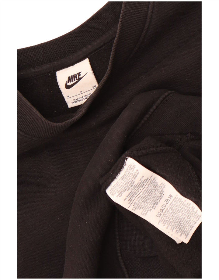 Nike Womens Oversized Sweatshirt Jumper UK 10 Small Black Cotton