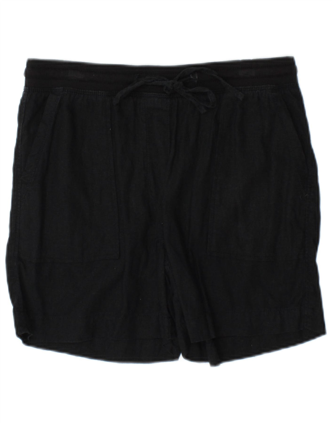 Marks & Spencer Womens Chino Shorts UK 10 Small W32 Black Linen