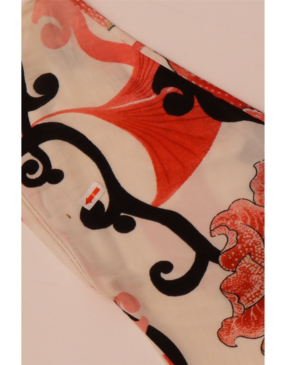 Just Cavalli Womens Blouse Top UK 14 Large Off White Floral Elastane