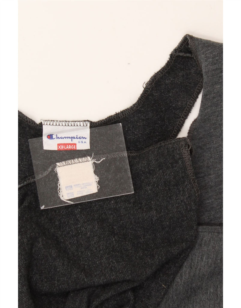 CHAMPION Womens Graphic Vest Top UK 20 2XL Grey Cotton Vintage Champion and Second-Hand Champion from Messina Hembry 