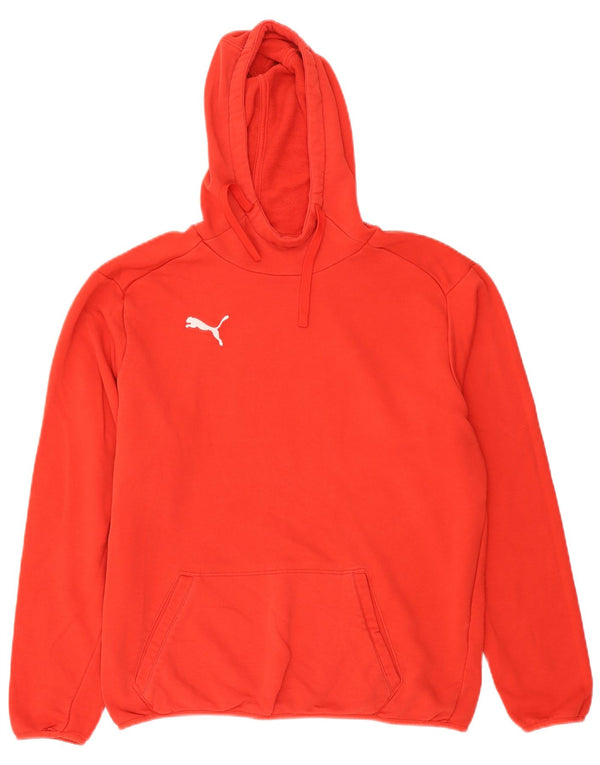 Puma Mens Hoodie Jumper Large Red Cotton