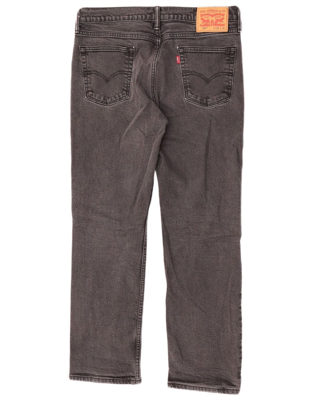 Levi's Mens 514 Straight Jeans W33 L30 Grey Cotton