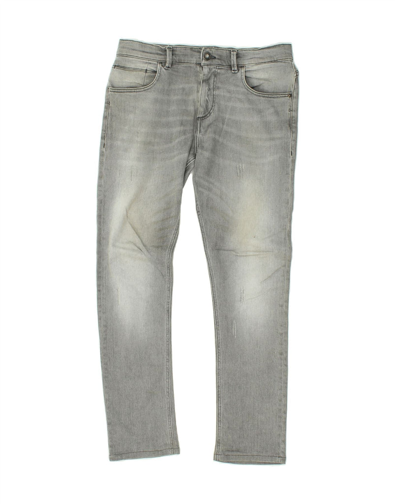 TRUSSARDI Mens Slim Jeans W33 L31 Grey Cotton Vintage Trussardi and Second-Hand Trussardi from Messina Hembry 