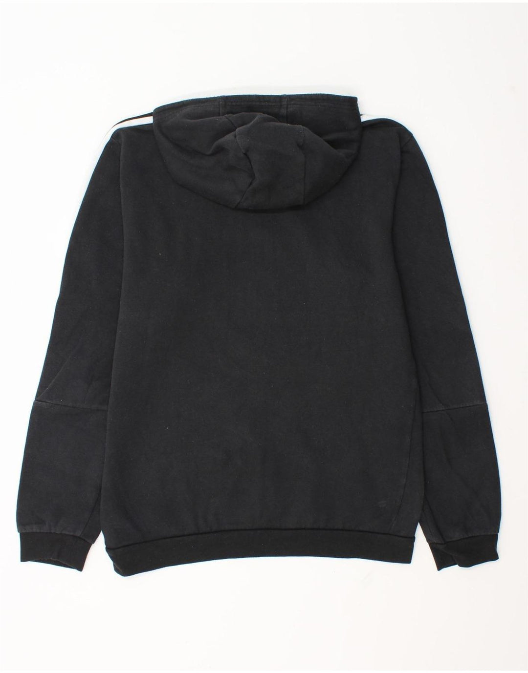 Adidas Mens Hoodie Jumper Medium Black Cotton