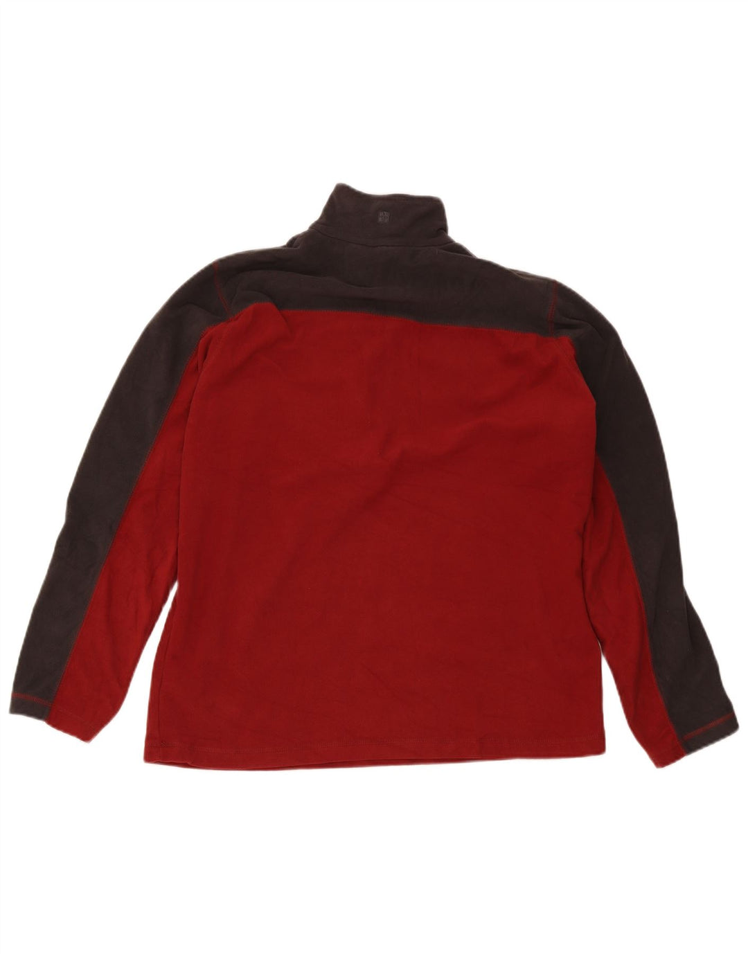 Mountain Warehouse Mens Zip Neck Fleece Jumper Medium Burgundy Colourblock