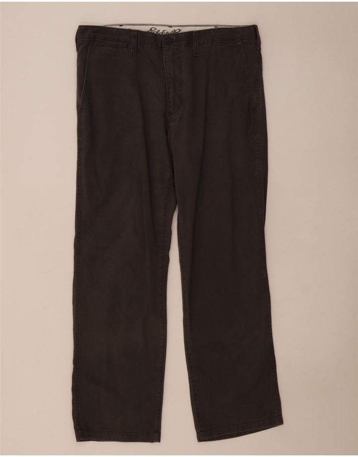 Eddie Bauer Mens Legend Straight Chino Trousers W36 L32 Grey