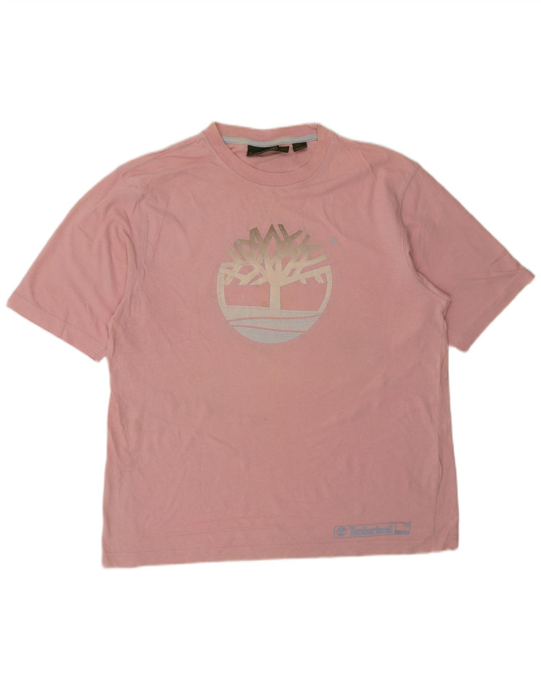 Timberland Mens Graphic T-Shirt Top Large Pink Cotton