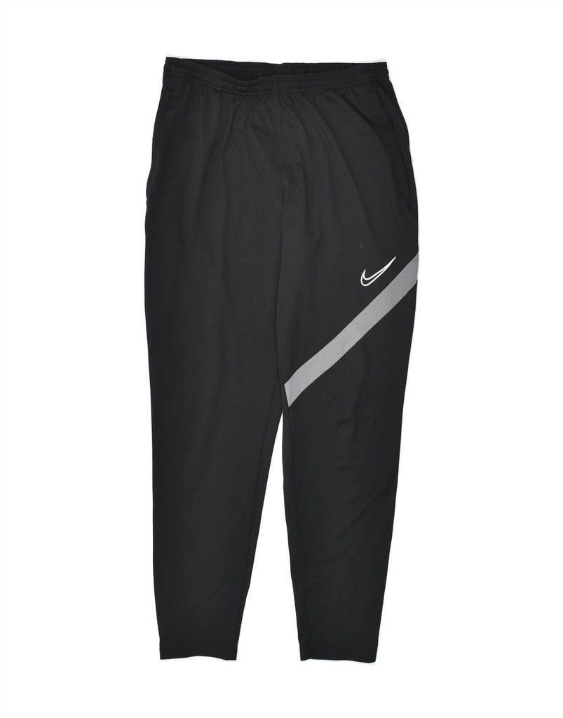 NIKE Mens Dri Fit Tracksuit Trousers Large Black Polyester | Vintage Nike | Thrift | Second-Hand Nike | Used Clothing | Messina Hembry 