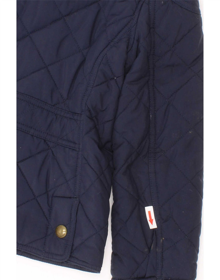 Polo Ralph Lauren Girls Quilted Jacket 6-7 Years Small Navy Blue Polyester