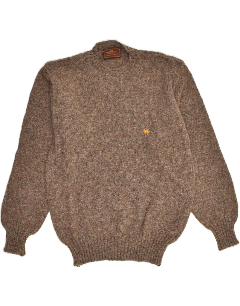 CHARRO Mens Crew Neck Jumper Sweater Small Brown Wool | Vintage Charro | Thrift | Second-Hand Charro | Used Clothing | Messina Hembry 