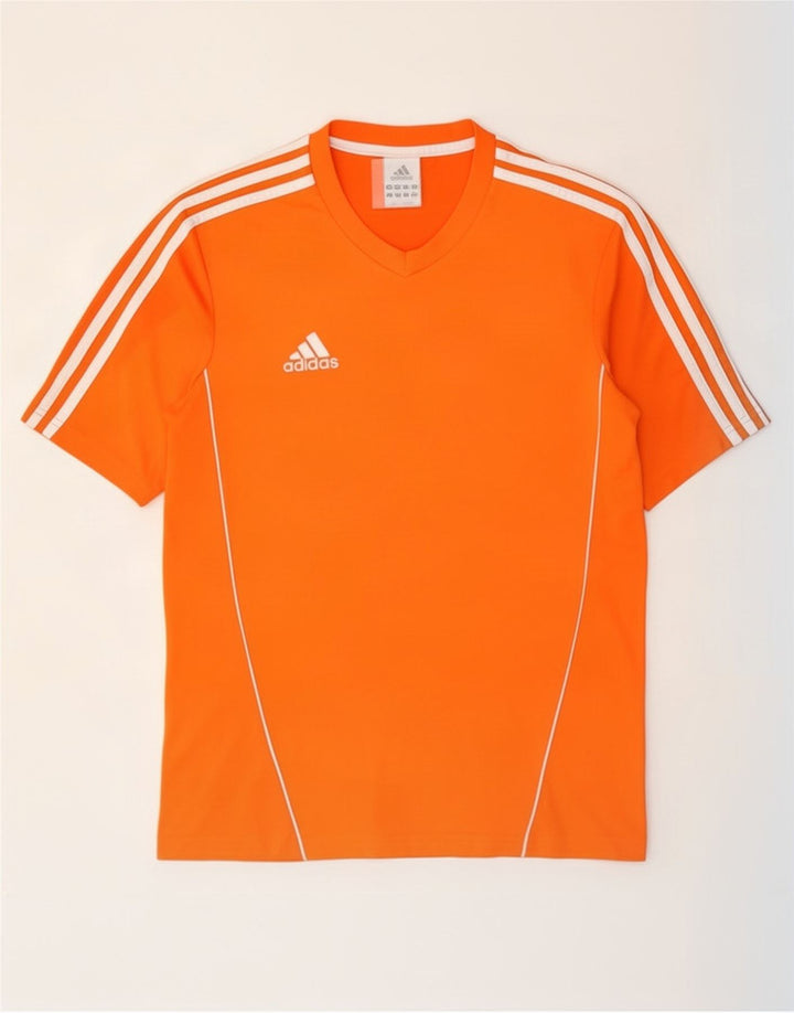Adidas Mens T-Shirt Top Small Orange Polyester