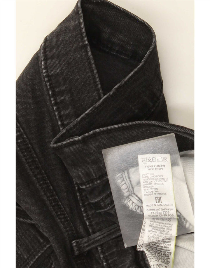 Marks & Spencer Mens Straight Jeans W34 L31 Black Cotton