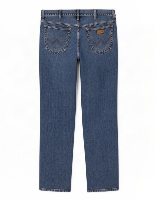 Wrangler Mens Texas Straight Jeans W38 L34 Blue Cotton
