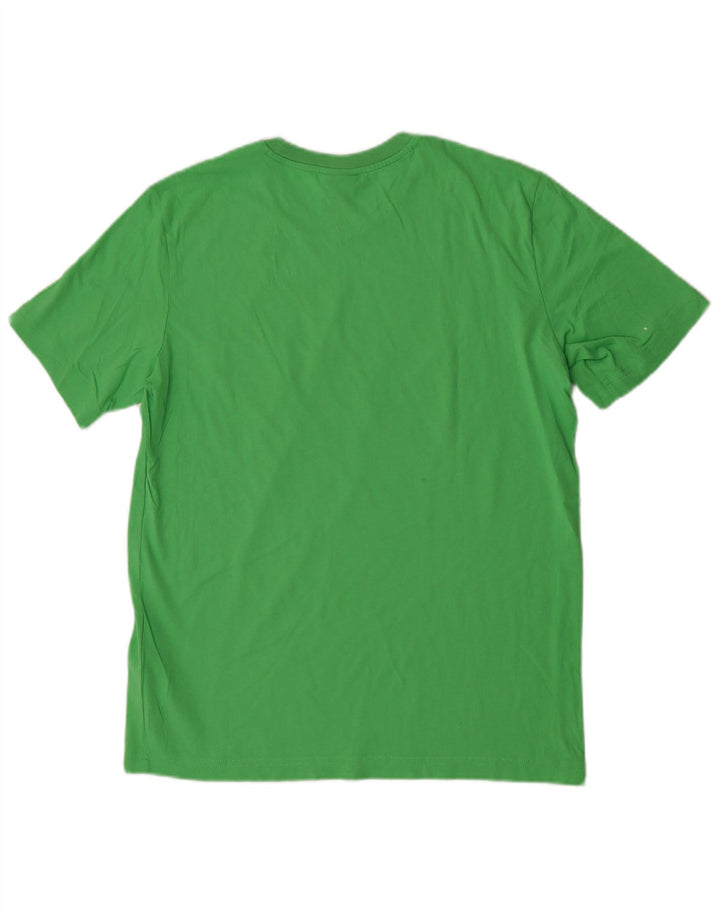 CHAMPION Mens Graphic T-Shirt Top Small Green Cotton