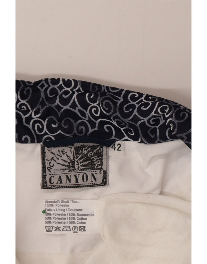 Canyon Mens Tracksuit Top Jacket UK 42 Large White Colourblock Polyester