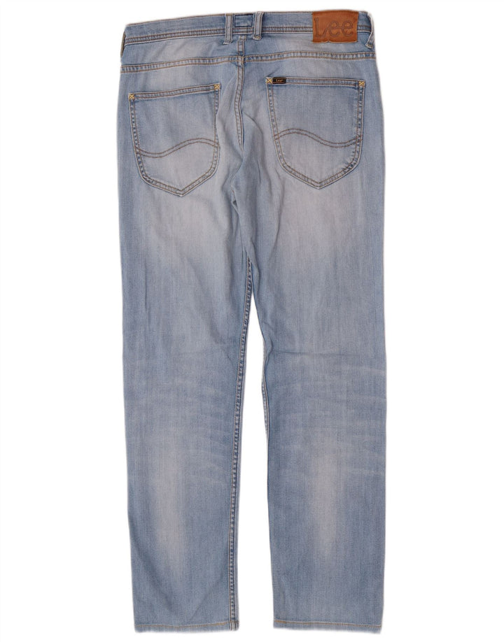 Lee Womens Distressed Straight Jeans W30 L30 Blue