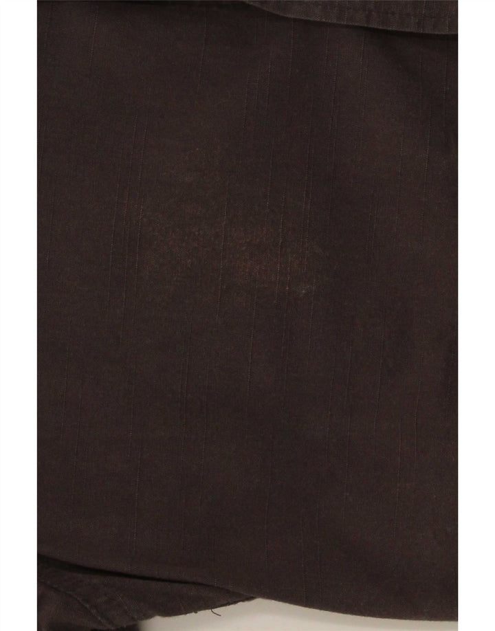 Wrangler Mens Regular Fit Shirt Small Brown Cotton