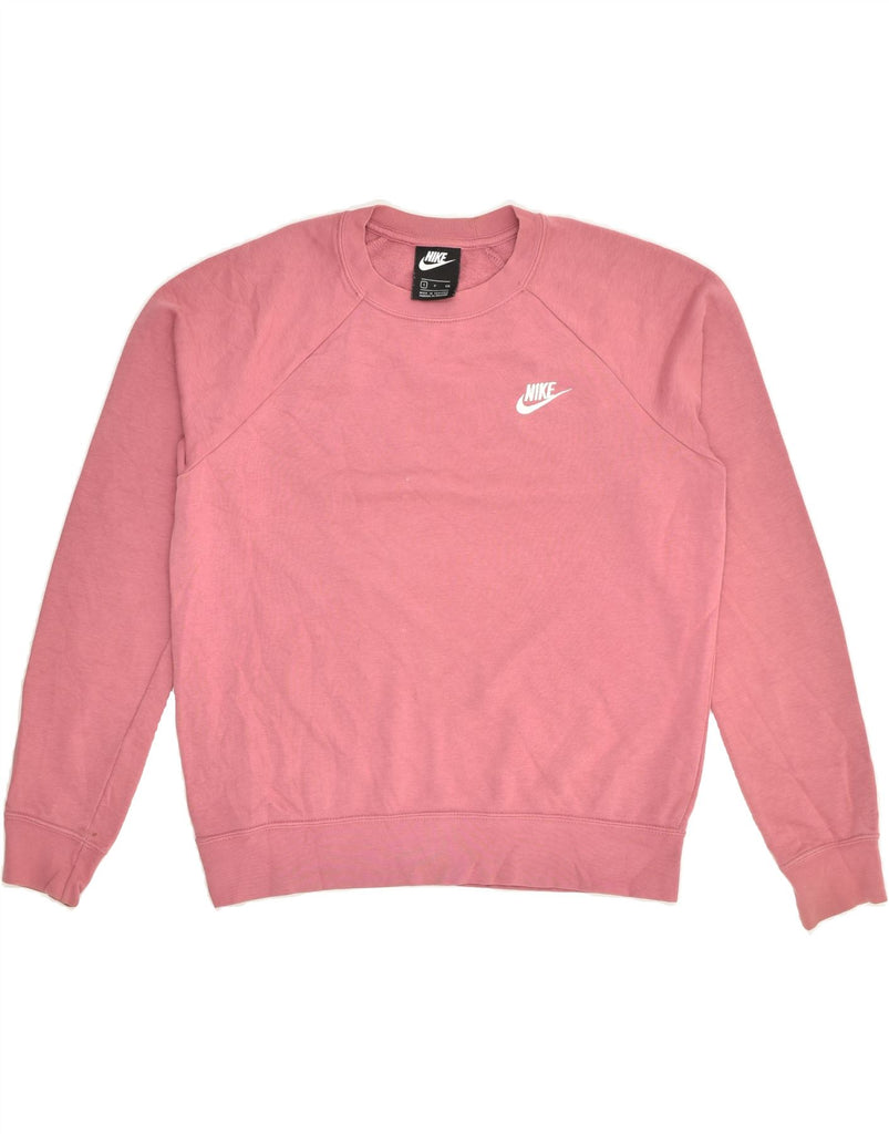 NIKE Womens Sweatshirt Jumper UK 8 Small Pink Cotton | Vintage Nike | Thrift | Second-Hand Nike | Used Clothing | Messina Hembry 