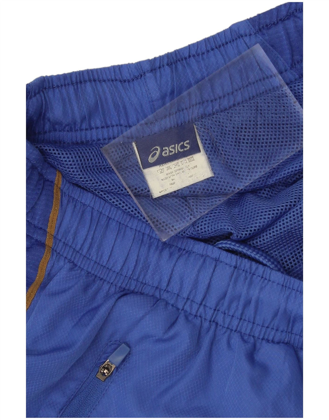 ASICS Mens Tracksuit Trousers Small  Blue Colourblock Polyester
