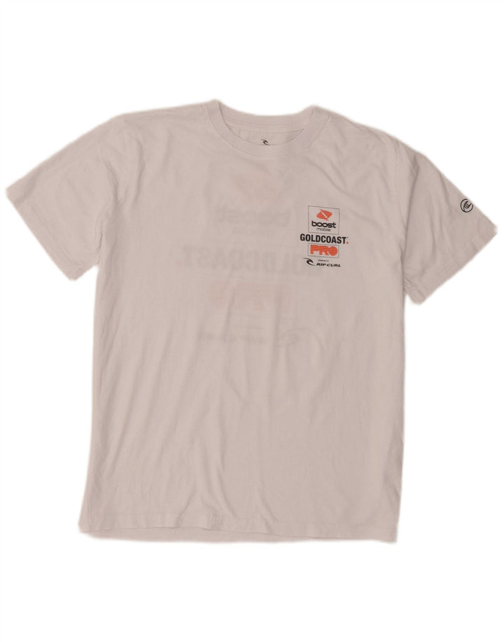 Rip Curl Boys Graphic T-Shirt Top 13-14 Years Large White Cotton