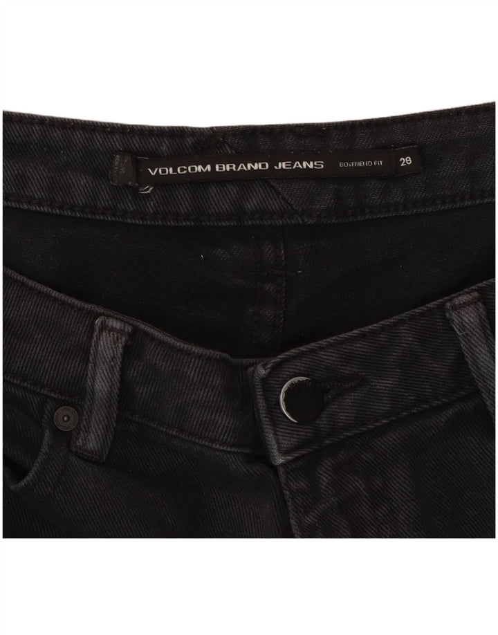 Volcom Womens Boyfriend Fit Denim Shorts W28 Medium Black Cotton