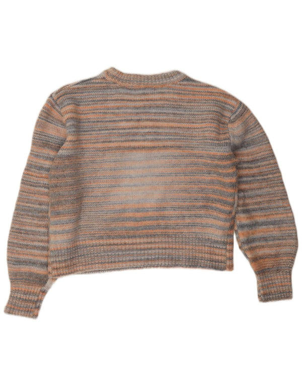 Marks & Spencer Womens Crop Boat Neck Jumper Sweater UK 14 Medium Multicolo