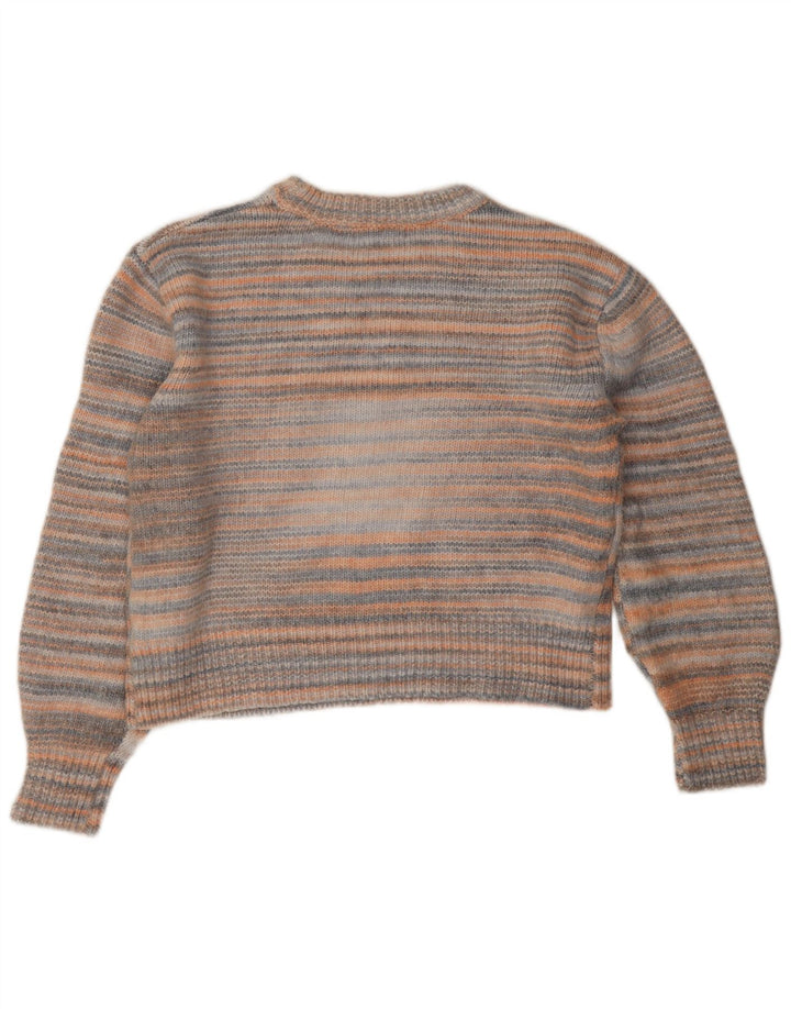 Marks & Spencer Womens Crop Boat Neck Jumper Sweater UK 14 Medium Multicolo