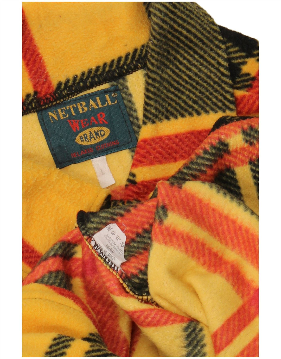 VINTAGE Mens Overshirt Fleece Shirt Large Multicoloured Plaid Polyester