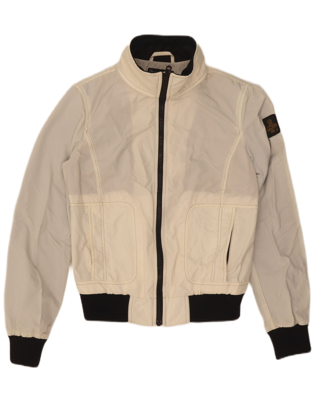 Refrigiwear Womens Cruz Bomber Jacket UK 14 Large White Colourblock Nylon