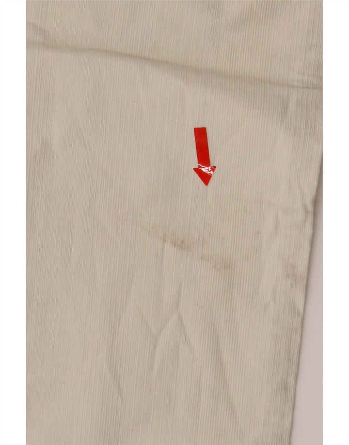 TRUSSARDI Mens Straight Chino Trousers W38 L31 Off White Cotton Vintage Trussardi and Second-Hand Trussardi from Messina Hembry 