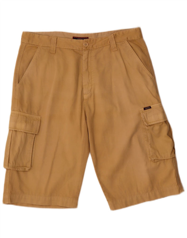 Rifle Mens Cargo Shorts W36 Large Beige Cotton