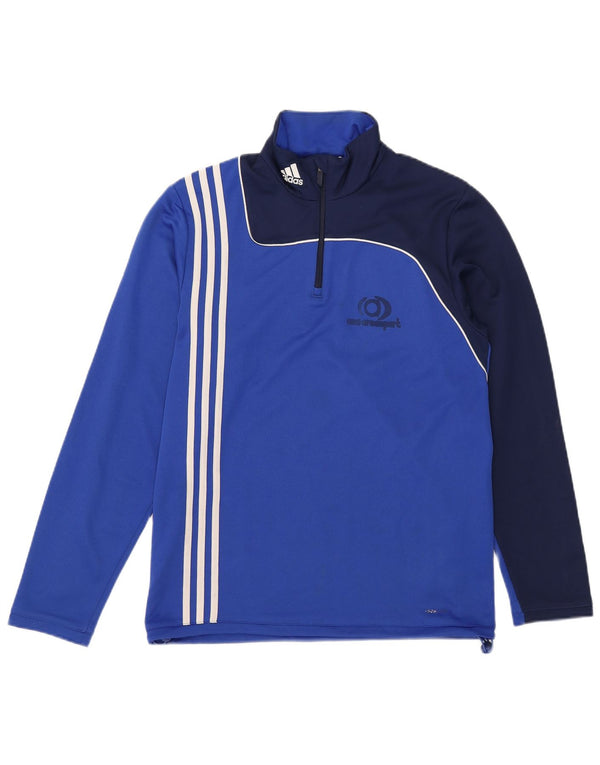 Adidas Mens Climalite Pullover Tracksuit Top UK 38/40 Medium Blue