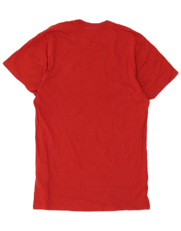 Vans Mens Custom Fit Graphic T-Shirt Top Small Red Cotton