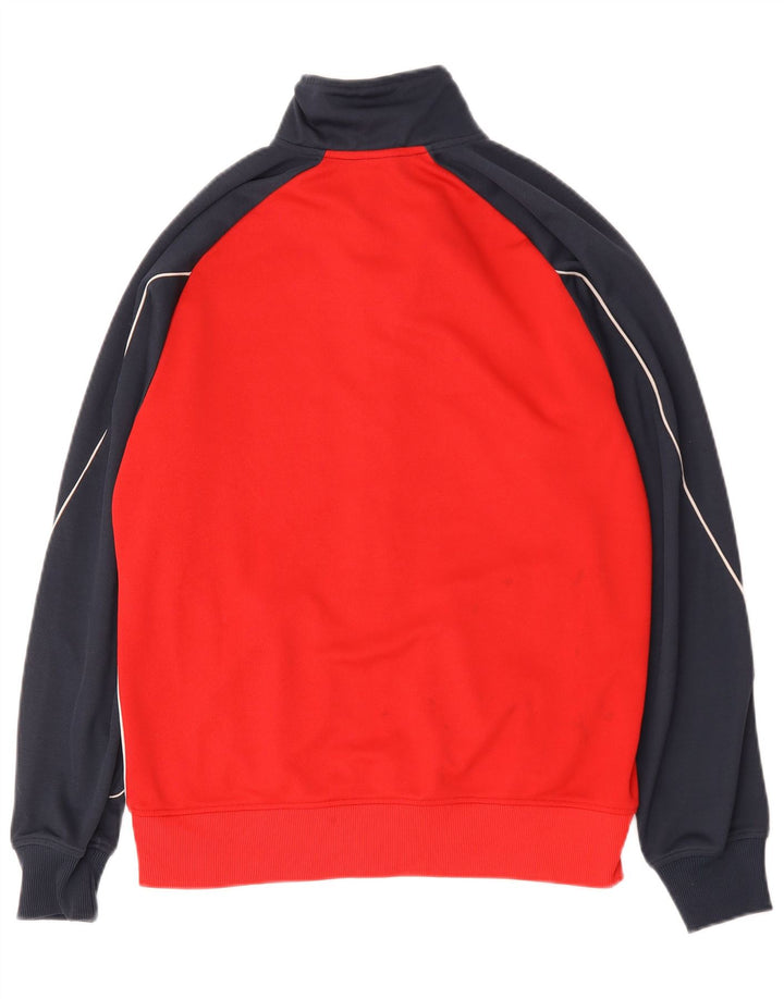 Arena Mens Graphic Tracksuit Top Jacket Large Red Colourblock Cotton