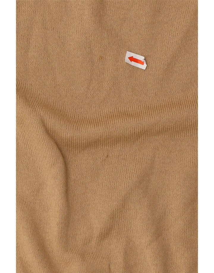PIERRE CARDIN Mens V-Neck Jumper Sweater Medium Beige Polyacrylic