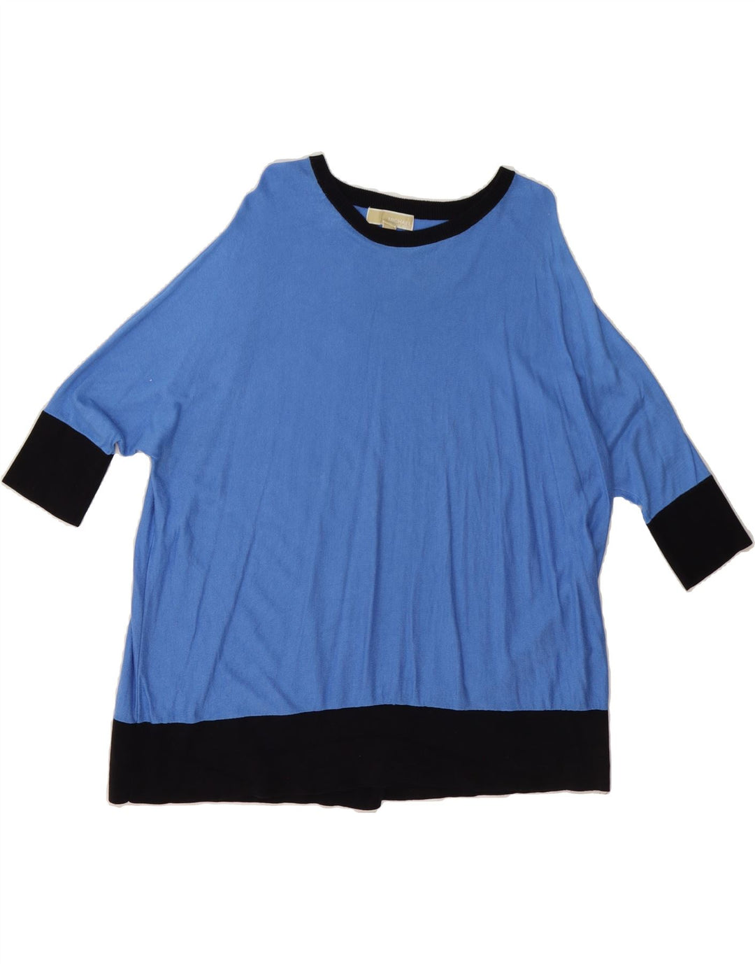 MICHAEL KORS Womens Oversized Boat Neck Jumper Sweater UK 14 Medium Blue Vintage Michael Kors and Second-Hand Michael Kors from Messina Hembry 