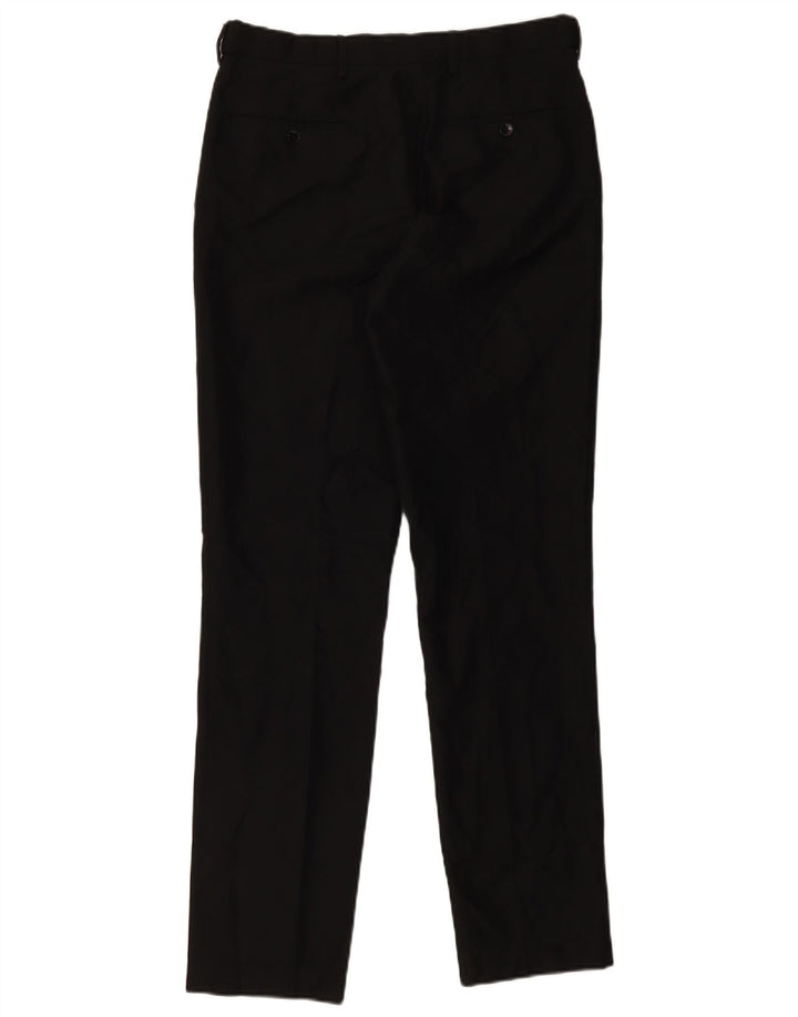 Marks & Spencer Mens Slim Chino Trousers W32 L33 Black Polyester
