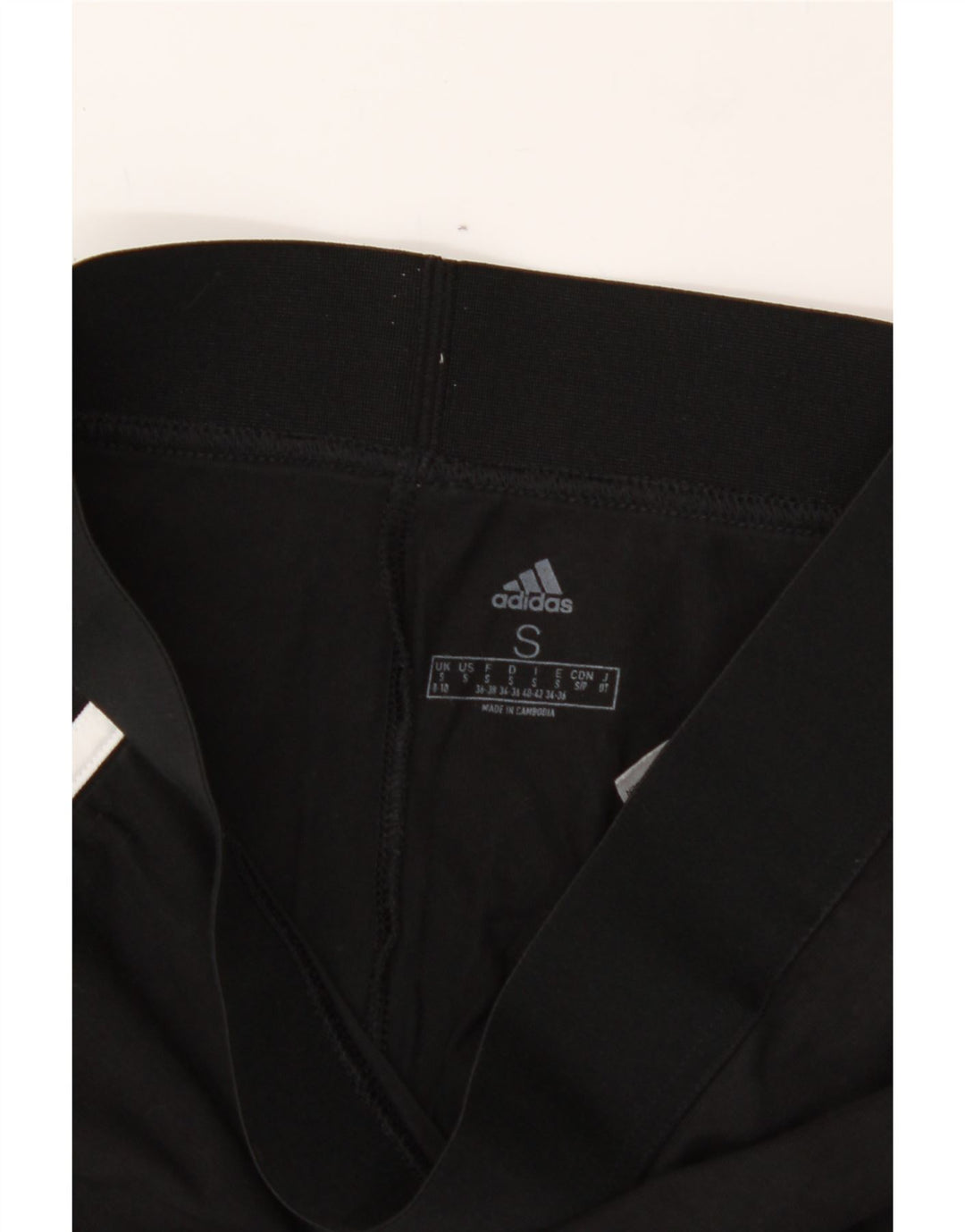 ADIDAS Womens Leggings UK 8/10 Small  Black Cotton Vintage Adidas and Second-Hand Adidas from Messina Hembry 