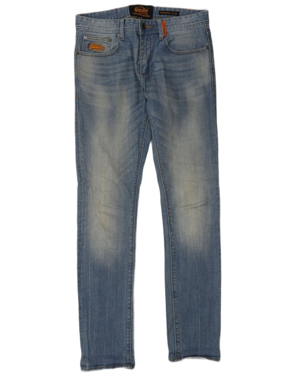 Superdry Mens Corporal Slim Jeans W30 L32 Blue Cotton